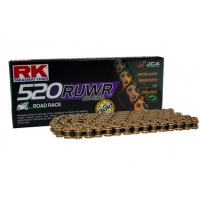 RK ŁAŃCUCH NAPĘDOWY GB520RUWR-122 (UW-RING) ZAKUWKA (CLF) W ZESTAWIE KOLOR ZŁOTY (POJEMNOŚĆ: DO 800 CCM) (35,3 KN)