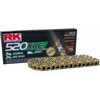 RK ŁAŃCUCH NAPĘDOWY GB520XRE-120 (XW-RING) ZAKUWKA (CLF) W ZESTAWIE KOLOR ZŁOTY (POJEMNOŚĆ: DO 800 CCM) (36,5 KN)