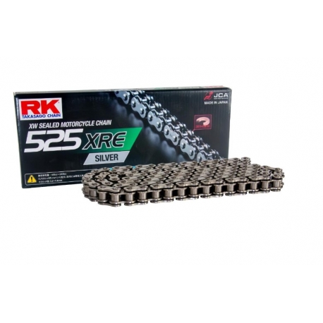 RK ŁAŃCUCH NAPĘDOWY 525XRE-114 (XW-RING) ZAKUWKA (CLF) W ZESTAWIE KOLOR STANDARD (POJEMNOŚĆ: DO 1000 CCM) (42 KN)