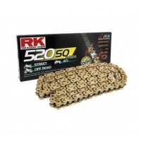 RK ŁAŃCUCH NAPĘDOWY 520SO-120 (O-RING) ZAKUWKA (CLF) W ZESTAWIE KOLOR ZŁOTY (POJEMNOŚĆ: DO 400 CCM) (30,5 KN)