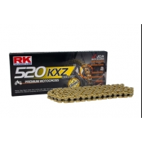 RK ŁAŃCUCH NAPĘDOWY (MOTOCROSS) GB520KXZ-120 ZAPINKA (CL) W ZESTAWIE KOLOR ZŁOTY (POJEMNOŚĆ: DO 450 CCM) (35 KN)