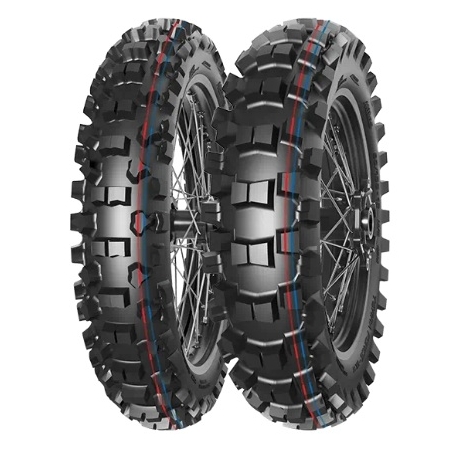 MITAS OPONA 90/90-14 TERRA FORCE-MX IT PIT CROSS (CZERWONO-NIEBIESKI PASEK) 46M TT PRZÓD DOT 2024 (DOT:PXDC/PDDC/CMDC) (ZAMIENNI