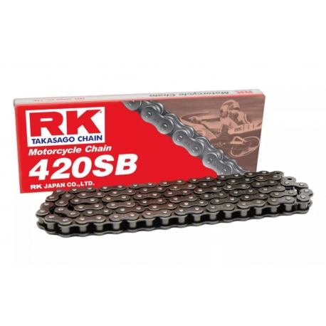 RK ŁAŃCUCH NAPĘDOWY 420SB-136 ZAPINKA (CL) W ZESTAWIE KOLOR STANDARD (POJEMNOŚĆ: DO 125 CCM) (18,5 KN)