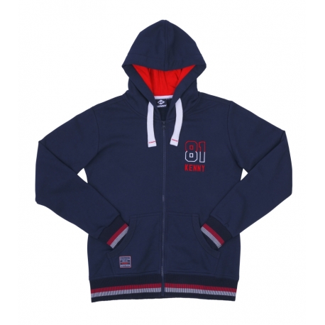 KENNY RACING BLUZA Z KAPTUREM DAMSKA SUZUKA KOLOR NIEBIESKI/CZERWONY ROZMIAR M