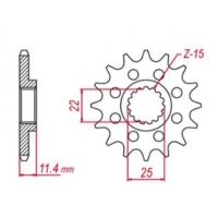 GROSSKOPF ZĘBATKA PRZEDNIA 1252 16 KTM LC4 400/600/620/640/690 (JTF1902.16)* (ŁAŃC. 520)