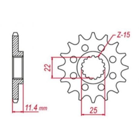 GROSSKOPF ZĘBATKA PRZEDNIA 1252 16 KTM LC4 400/600/620/640/690 (JTF1902.16)* (ŁAŃC. 520)