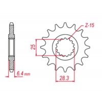 GROSSKOPF ZĘBATKA PRZEDNIA 2168 14 (216814) YAMAHA YFZ 450 '09-'19, YFM 700 RAPTOR '06-'19 (JTF1592.14) (ŁAŃC. 520)