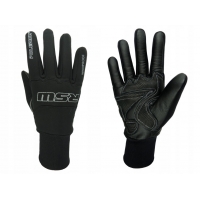 POLEDNIK RĘKAWICE / RĘKAWICZKI SPORTOWE SKÓRZANO-TEKSTYLNE MODEL RSW WINDPROOF (WIATROODPORNE) KOLOR CZARNY ROZMIAR XL
