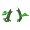 RACETECH (RTECH) OSŁONY RAMY KAWASAKI KXF 450 '24-'25, KXF 250 '25 KOLOR CZARNY / ZIELONY