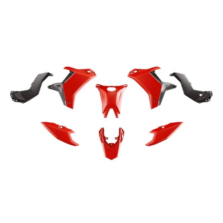 RACETECH (RTECH) 2025/12 KOMPLET PLASTIKÓW (BEZ PRZEDNIEGO BŁOTNIKA) T7 YAMAHA TENERE 700 '25-'26 KOLOR CZARNY / CZERWONY