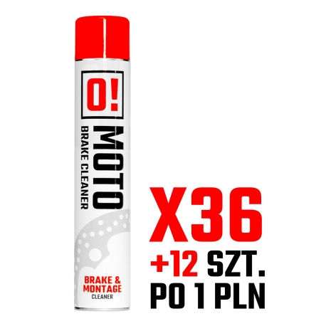 OMOTO ZESTAW 48 SZTUK SPRAY ZMYWACZ DO HAMULCÓW 750ML O! BRAKE CLEANER AND MONTAGE CLEANER (36+12 ZA 1 ZŁ)