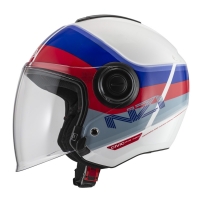 KASK MOTOCYKLOWY NZI CIVIC SUNSET WHITE BLUE RED