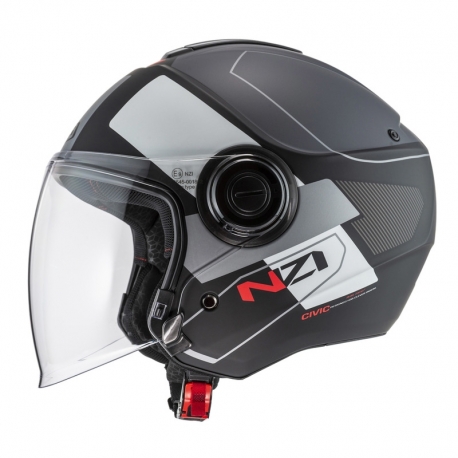 KASK MOTOCYKLOWY NZI CIVIC CONQUEST BLACK ANTRACITE GREY MATT