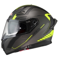 KASK MOTOCYKLOWY NZI GO RIDER STREAM DUO MOTION ANTRACITE BLACK YELLOW MATT