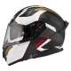 KASK MOTOCYKLOWY NZI GO RIDER STREAM DUO TRIDENT BLACK GREY GOLD MATT