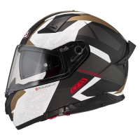 KASK MOTOCYKLOWY NZI GO RIDER STREAM DUO TRIDENT BLACK GREY GOLD MATT
