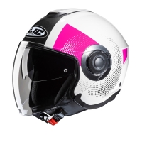 KASK MOTOCYKLOWY HJC I40N PYLE WHITE PINK