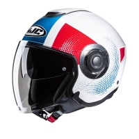 KASK MOTOCYKLOWY HJC I40N PYLE WHITE BLUE