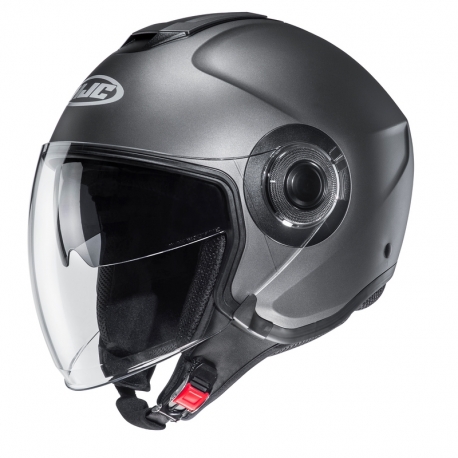 KASK MOTOCYKLOWY HJC I40N SOLID SEMI FLAT TITANIUM