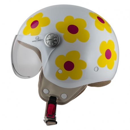 KASK MOTOCYKLOWY NZI PASARELA MARGARITAS NARANJA Y ROSA