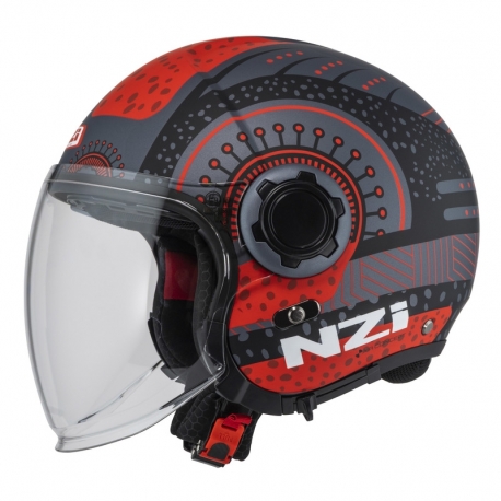 KASK MOTOCYKLOWY NZI RINGWAY 2 DUO ANTERA ANTRACITE RED MATT