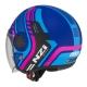 KASK MOTOCYKLOWY NZI RINGWAY 2 DUO CONNECTED BLUE PINK BLUE MATT