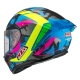 KASK MOTOCYKLOWY NZI TRENDY STREAM CAMU BLUE NEON PINK BLUE S MATT