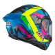 KASK MOTOCYKLOWY NZI TRENDY STREAM CAMU BLUE NEON PINK BLUE S MATT