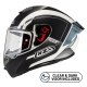 KASK MOTOCYKLOWY NZI TRENDY STREAM ELEGANCE WHITE BLACK TINTED S MATT