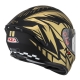 KASK MOTOCYKLOWY NZI TRENDY STREAM FLAG BLACK GOLD MATT