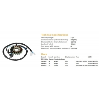 DZE UZWOJENIE ALTERNATORA STATOR YAMAHA XV 125 VIRAGO '97 XV 250 VIRAGO '95-'07 (OEM 3DM-81410-00)