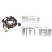 DZE UZWOJENIE ALTERNATORA STATOR YAMAHA YFM 350 BRUIN '04-'06 YFM 350 WOLVERINE '07-'09 YFM 350 GRIZZLY '07-'12 YFM 660 GRYZZ