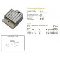 DZE REGULATOR NAPIĘCIA HUSQVARNA WR 125/250/300 '11-'14 (OEM 8000H3964) (12A)