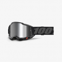 100 PROCENT GOGLE ACCURI 2 YOUTH JUNIOR BLACK - MIRROR SILVER LENS - KOLOR CZARNY/SZARY SZYBA SREBRNE LUSTRO
