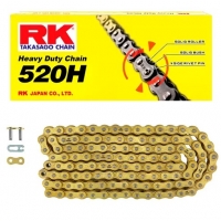 RK ŁAŃCUCH NAPĘDOWY GS520H-120 ZAPINKA (CL) W ZESTAWIE KOLOR ZŁOTY (POJEMNOŚĆ: DO 250 CCM) (34,3 KN)