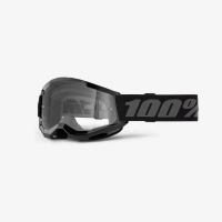 100 PROCENT GOGLE STRATA 2 YOUTH JUNIOR BLACK - CLEAR LENS - KOLOR CZARNY/SZARY SZYBA PRZEŹROCZYSTA
