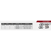 SHOWA ZESTAW NAPRAWCZY AMORTYZATORA PRZEDNIEGO KAWASAKI KXF 450 '17-'24, (USZCZELNIACZE OLEJOWE X 2, PYŁOWE X 2, PANEWKI X 4) (S