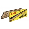DID ŁAŃCUCH NAPĘDOWY 428VXGB-128 (128 OGNIW) O-RING ZŁOTY (OTWARTY + ZAKUWKA)
