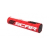 SCAR RACING GĄBKA NA KIEROWNICĘ (POPRZECZKĘ) (250MM) KOLOR CZERWONY Z LOGO SCAR
