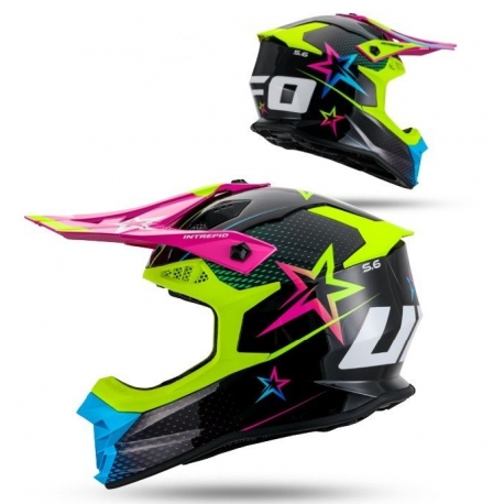 UFO 2026/01 KASK INTREPID CROSS KOLOR CZARNY/ŻÓŁTY/RÓŻOWY ROZMIAR S ( ECE 22R06 ) - KOLEKCJA 2026