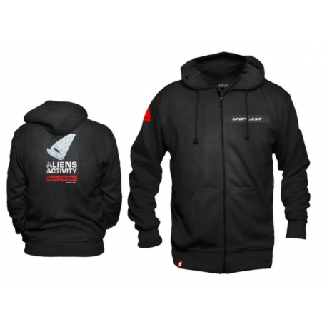 UFO 2026/01 BLUZA Z KAPTUREM KOLOR CZARNY ROZMIAR L 100% BAWEŁNY - KOLEKCJA 2026