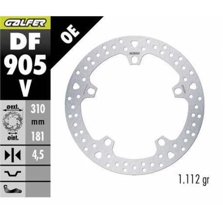 GALFER TARCZA HAMULCOWA PRZÓD BMW R 1300GS ADVENTURE '23-'25 (ROUND DISC) (310X181X4.5MM)