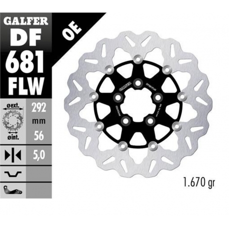 GALFER TARCZA HAMULCOWA PRZÓD / TYŁ HARLEY-DAVIDSON (292X56X5) PŁYWAJĄCA (PATRZ OPIS)