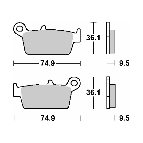 SBS KLOCKI HAMULCOWE KH131 OFF-ROAD RACING SINTER KOLOR ZŁOTY
