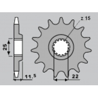JR WYPRZEDAŻ ZĘBATKA PRZEDNIA 1252 13 (190213JT) KTM LC 4 '88-'09