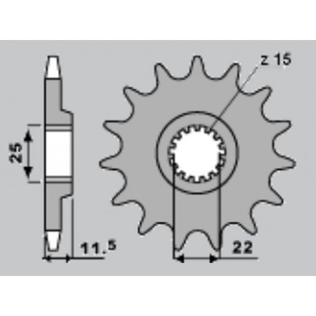 JR WYPRZEDAŻ ZĘBATKA PRZEDNIA 1252 13 (190213JT) KTM LC 4 '88-'09