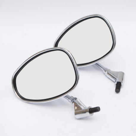 ROY LUSTERKO UNIWERSALNE CHROMOWANE (PRAWE / LEWE) M10X125 PRAWY GWINT (KOMPLET - 2 SZTUKI)