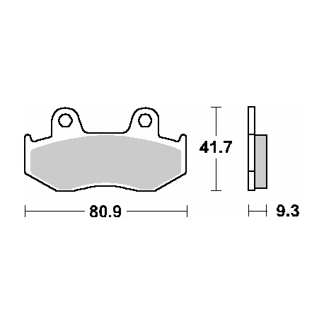 SBS PROMOCJA KLOCKI HAMULCOWE KH323 OFF-ROAD SINTER YAMAHA YFM 700 RAPTOR '13-'14, YFZ 450S '06-'09 KOLOR ZŁOTY