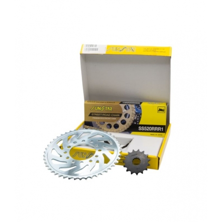 SUNSTAR ZESTAW NAPĘDOWY YAMAHA MT 03 660 '06-'12 PLUS ZŁOTY (15/47/112) (DO 1000CC XW RING) (SUN38715/SUN1-3541-47/SS520RRR1-112