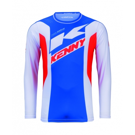 KENNY RACING KOSZULKA CROSS/ENDURO TRACK KID/JUNIOR/DZECIĘCE ZOOM PATRIOT KOLOR NIEBIESKI/CZERWONY/BIAŁY ROZMIAR XXXS ( 5/6 LAT)